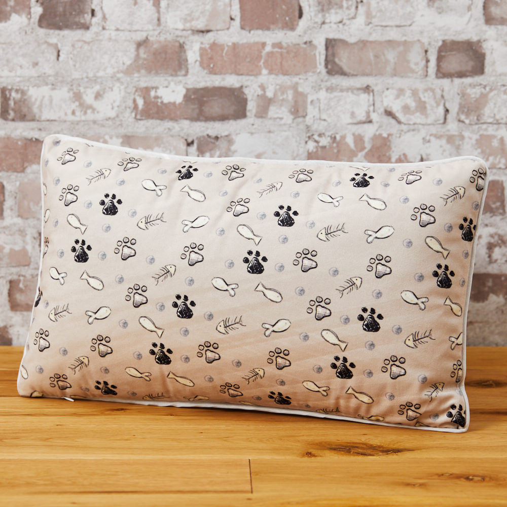 Velvet Dog Print Small Cushion